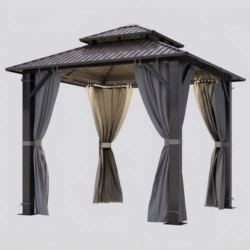 GARTOO 8.5x8.5FT Outdoor Hardtop Gazebo