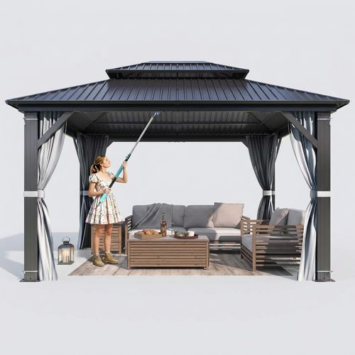 GARTOO 10' x 12' Outdoor Hardtop Gazebo