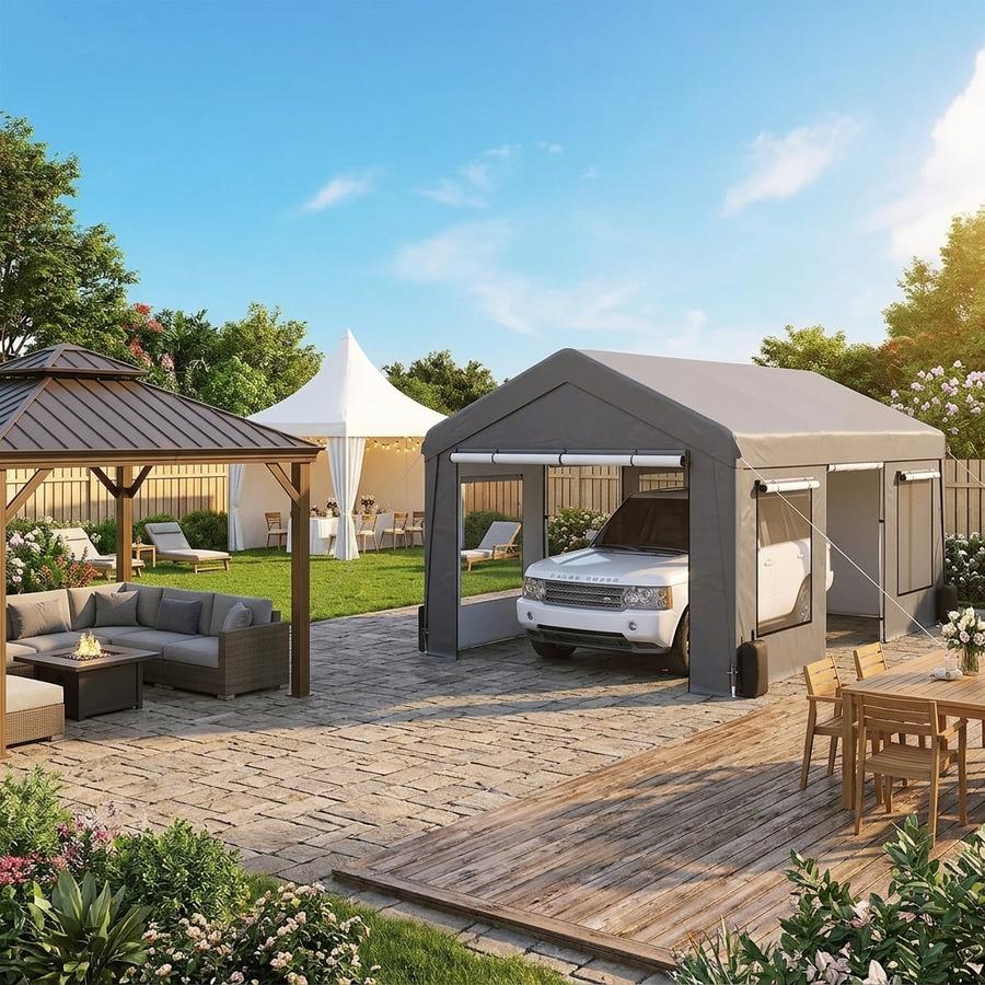 GARTOO Upgrade 12' x 20' Heavy Duty Carport